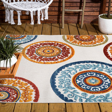 Circus Medallion High-low Indoor/outdoor Area Rug